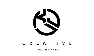 KJU creative circle three letter logo