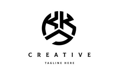 KKJ creative circle three letter logo
