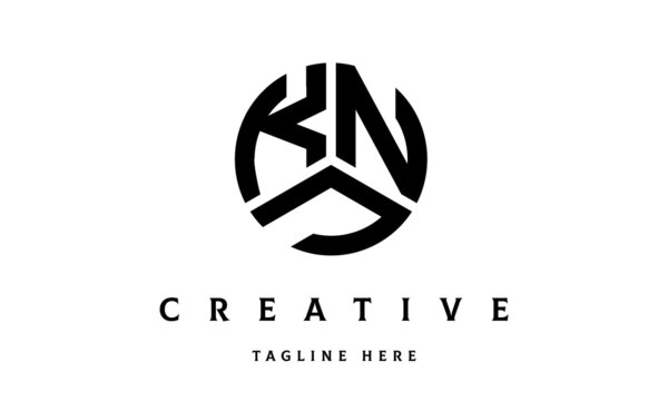KNJ creative circle three letter logo