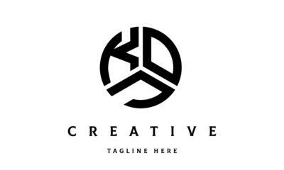 KOJ creative circle three letter logo