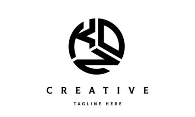 KON creative circle three letter logo