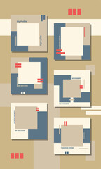 Social media template vector design