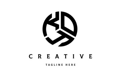 KOY creative circle three letter logo