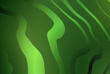 Dark Green vector background with wry lines.