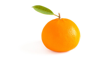 Closed up fresh orange fruit on white background. For concept of healthy fresh food or agricultural product concept