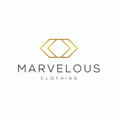 Clothing, fashion, apparel, marvelous, icon, symbol, logo design, vector template, Marvelous