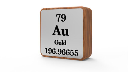 3d Gold Element Sign. Stock image.