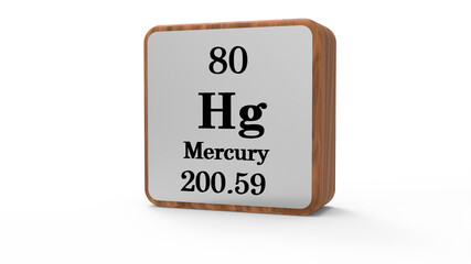 3d Mercury Element Sign. Stock image.	