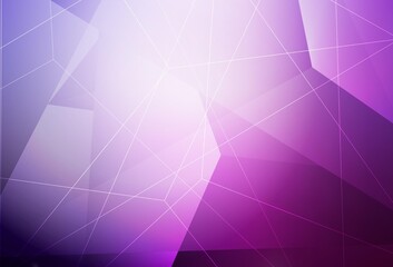 Obraz premium Light Purple, Pink vector template with crystals, triangles.