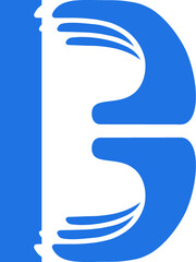 Letter B hands monogram logo, Hand vector template, symbol or icon