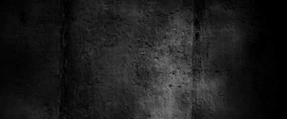 Old dirty concrete dark wall. Scary dark cement background.