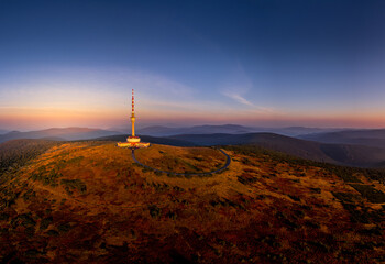 sunrise over the mountains - Jeseníky Praděd