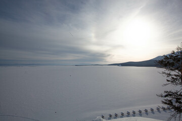 winter entertainment outdoor recreation Baikal winter lake