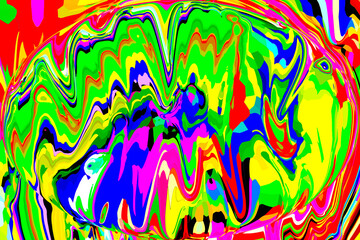 BRIGHT COLOURFUL DIGITAL ABSTRACT ART
