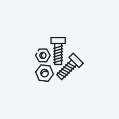 Screws vector icon illustration sign