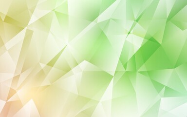 Light Green, Red vector polygon abstract background.