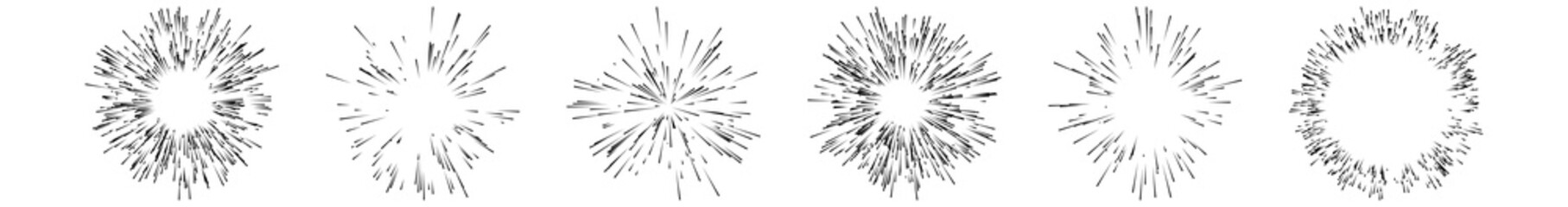 Obraz premium Radial, radiating dynamic rays, beams lines. Starburst, sunburst element. Gloss, shine effect. Gleam, glitter, glint, glare design
