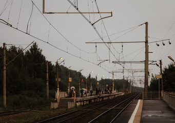railway in the morning