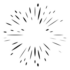 Obraz premium Radial, radiating lines. Radiation, explosion, twinkle, glare and glint effect. Abstract blast, aurora, aura effect design