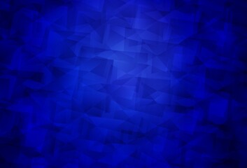 Fototapeta na wymiar Dark BLUE vector abstract polygonal template.