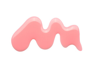 Blot of pink nail polish isolated on white