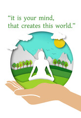 Girl doing yoga in nature yoga quotes