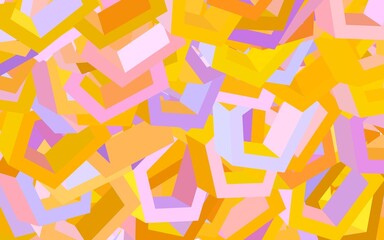 Light Pink, Yellow vector template in hexagonal style.