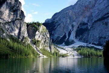 Corner of the lake bottom