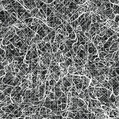 White chaotic lines background. Hand drawn lines. Tangled chaotic pattern. Vector illustration.
