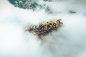 Mountain covered in Clouds in a heaven scenery