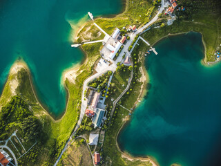 Aerial View of Prozor Rama in Bosnia