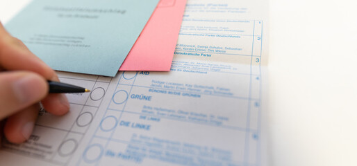 Obraz premium Stimmzettel Bundestagswahl