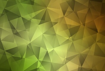 Light Green, Red vector triangle mosaic template.