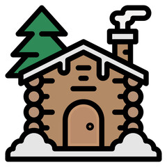cabin line icon
