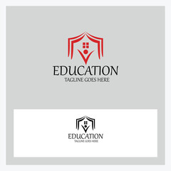 Education logo design template. Vector illustration