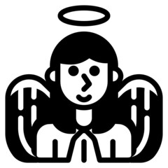 angel glyph icon
