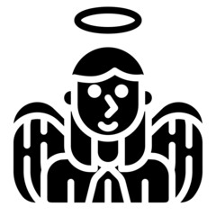 angel glyph icon