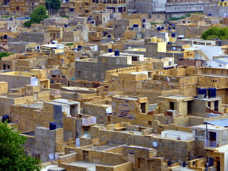 Top view of Jaisalmer city, Rajasthan, India