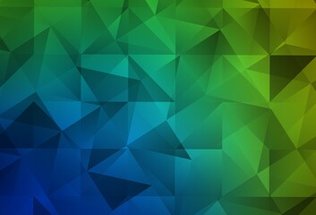 Fototapeta premium Light Blue, Green vector triangle mosaic background.