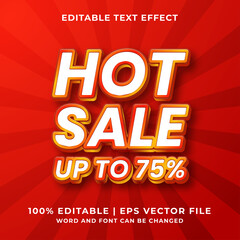 Editable text effect - Hot Sale template style premium vector