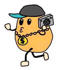 adorable potato character