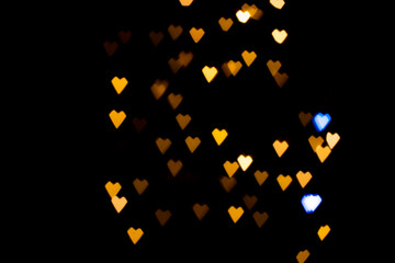 Various patterns of heart bokeh