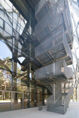 Open-air stage metal structures in the south of summer