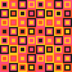 Colorful tile squares. Pink and yellow tile pattern.