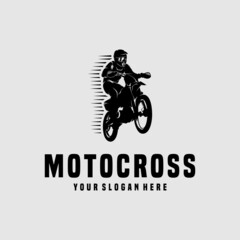 Extreme motocross sport logo design template