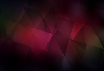 Dark Red, Yellow vector polygon abstract layout. - obrazy, fototapety, plakaty