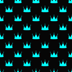 Fototapeta na wymiar Simple seamless pattern with repeating crown. Vector illustration.
