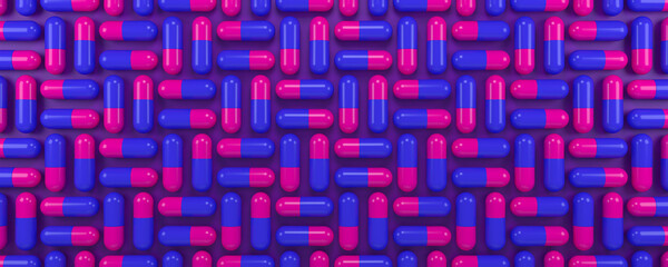 Pills background. Medical concept. 3d rendering.