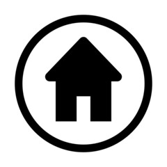 Obraz premium home silhouette button