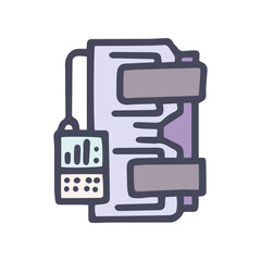 pressotherapy color vector doodle simple icon design